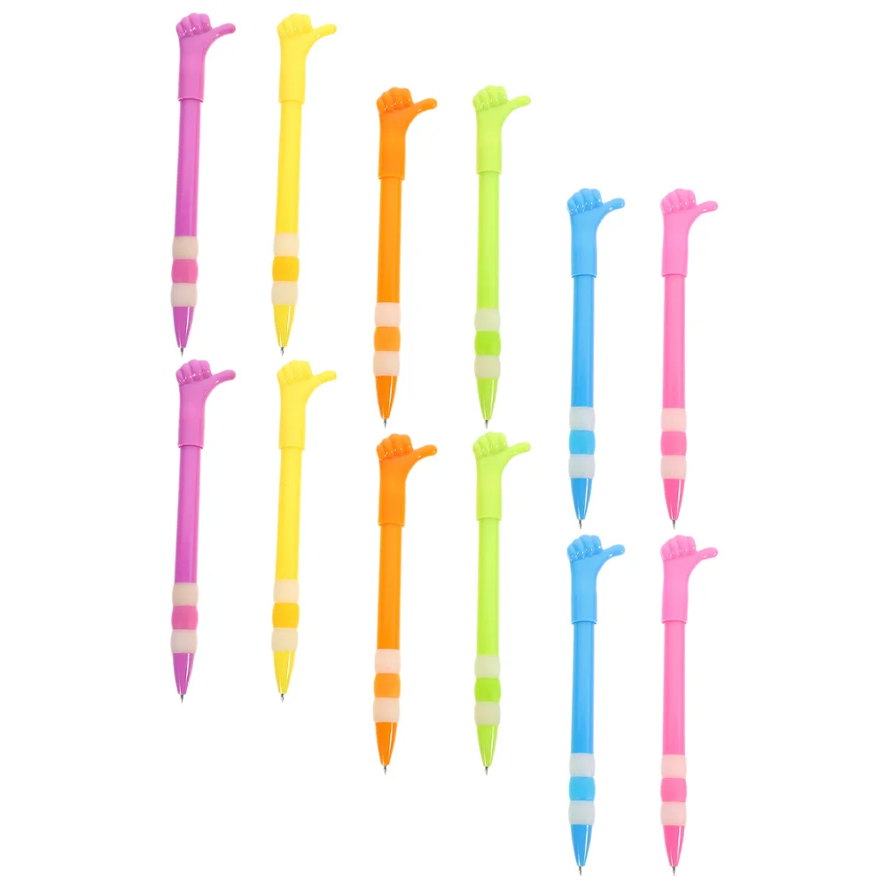 

12Pcs Thumbs Up Ballpoint Pens Stylish Comfortable Grip Cartoon Shaped Novelty Pen for Teens Study Work Thumbs Up Ballpoint Pen