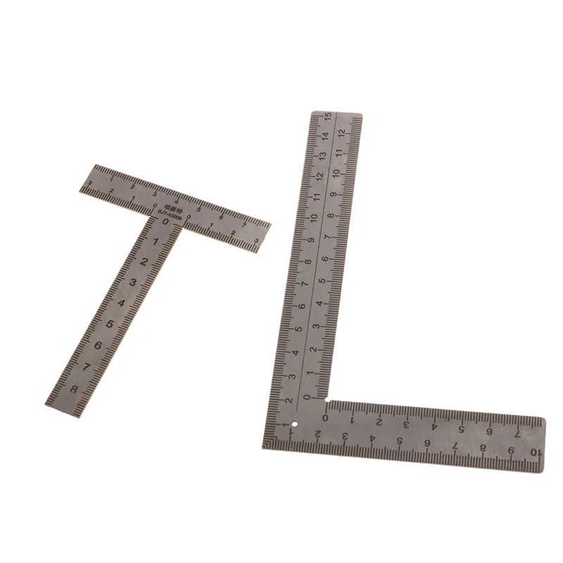 Mini T/L Quadratisches Lineal, Mess-Layout-Werkzeug, rechtwinkliges Lineal aus Edelstahl, 90-Drehlineal, Präzisions-Gebäude-Rahmenlehre