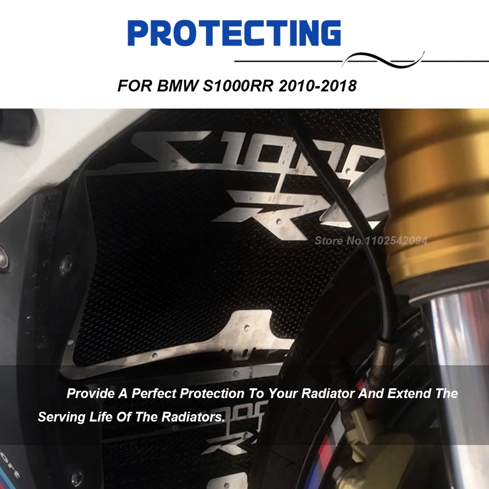 For BMW S1000RR 2010-2012 Motorcycle Radiator Grille Guard Cover For S 1000 RR 2014 2015 2016 2017 2018 Oil Cooler Protect Grill