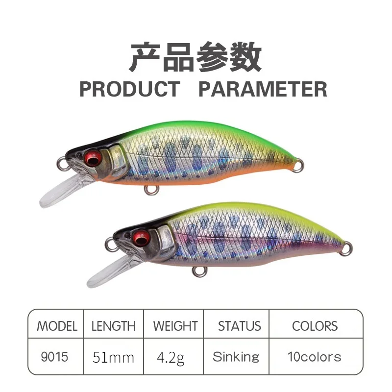 Señuelo hundido tipo jerkbait para lucio y bass