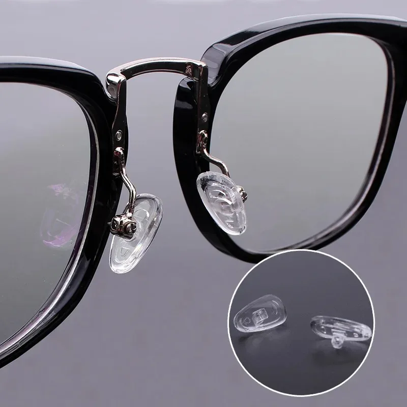 DIY komora powietrzna przezroczysty owalny uchwyt na nos okularów silikonowe noski uchwyt na okulary okulary przeciwsłoneczne zapobiegające upadkowi akcesoria do okularów — zdjęcie 7