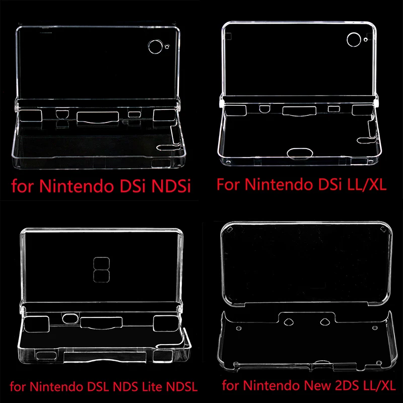 Plastic Clear Crystal Protective Hard Shell Skin Case Cover For New 3DS XL LL NDS Lite NDSL NDSi XL LL GBA SP PSP GO PSV Console