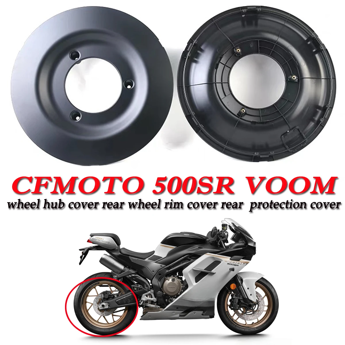 

Motorcycle rear wheel guard tire left and right enclosed protective covers Fit For CFMOTO CF500-9 500SR VOOM SR 500