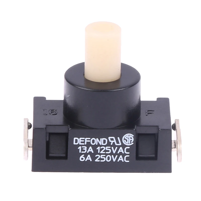 （Summer6）DPC-1114 Self-Locking Power Button Switch For High Power Vacuum Cleaner Parts 250VAC 6A