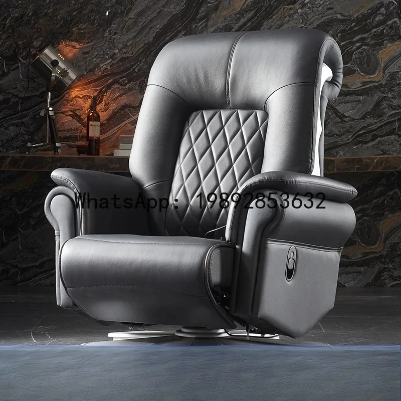 

P5/15 Executive Chair Home Electric Genuine Leather Seat Office Long Sitting Thickened Cowhide Executive Chair