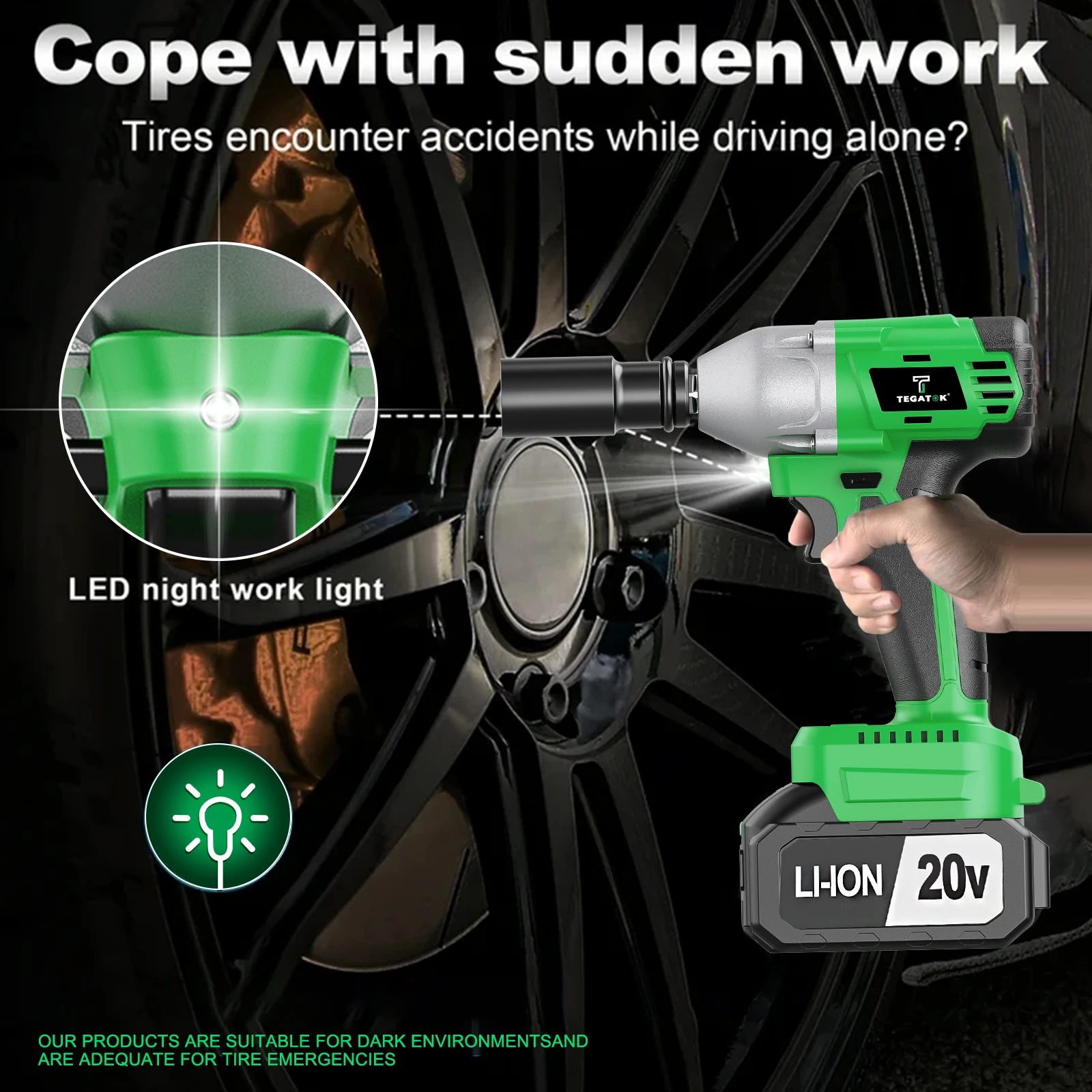 مفتاح ربط كهربائي 3 في 1 مع عزم دوران عالي 430 نيوتن متر مفتاح كهربائي بدون فرش لأدوات صيانة السيارات مفتاح ربط لاسلكي 20 فولت كهربائي