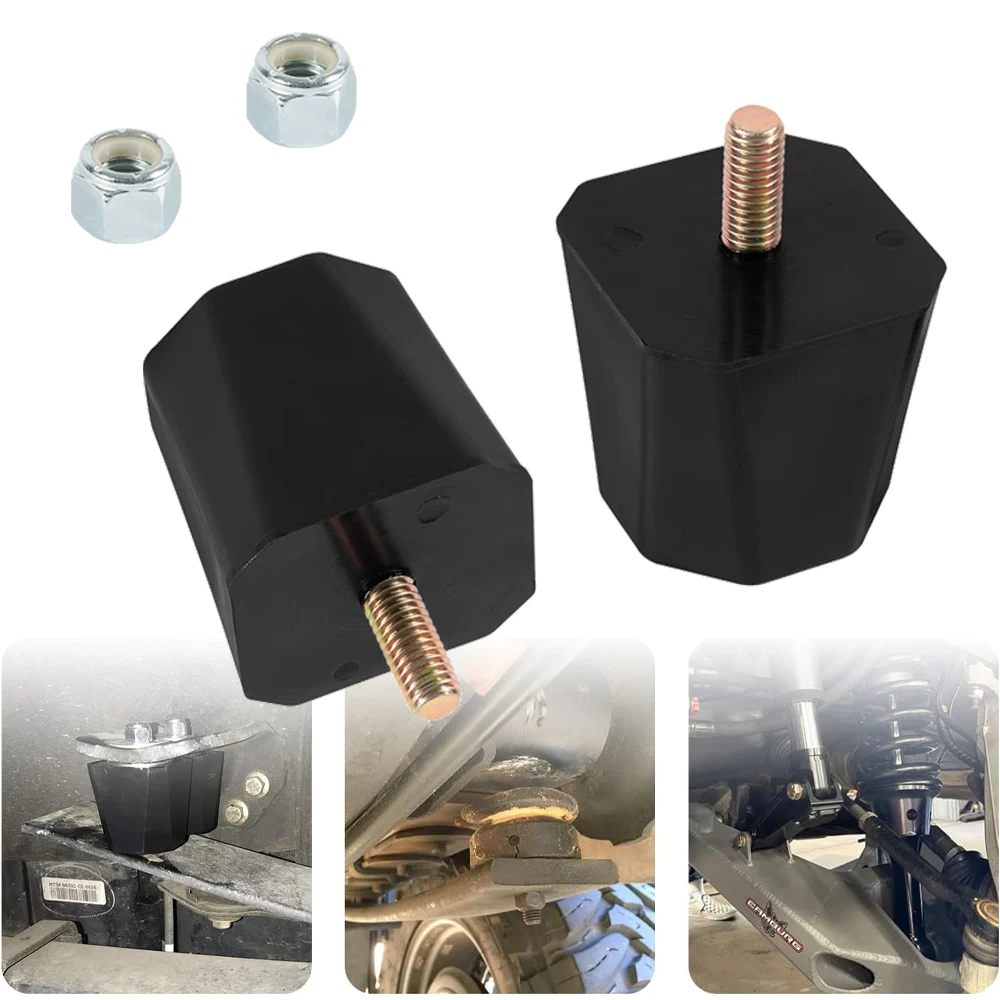 9.9136G Universal Bump Stop Set 2” Tall Suspensions for Overload Spring Leaf Spring Control Arms Traction Bars Axles (One Pair)
