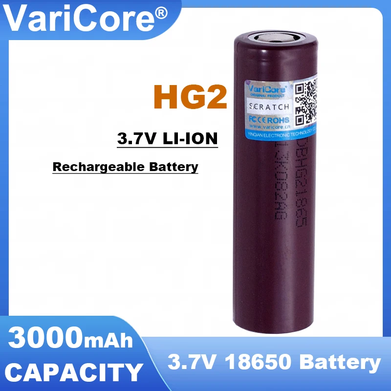 1-20 Chiếc Liitokala Mới 18650 Pin HG2 3000MAh 3.6V Lithium Xả Liên Tục 20A Chuyên Dụng Điện Tử Công Suất pin