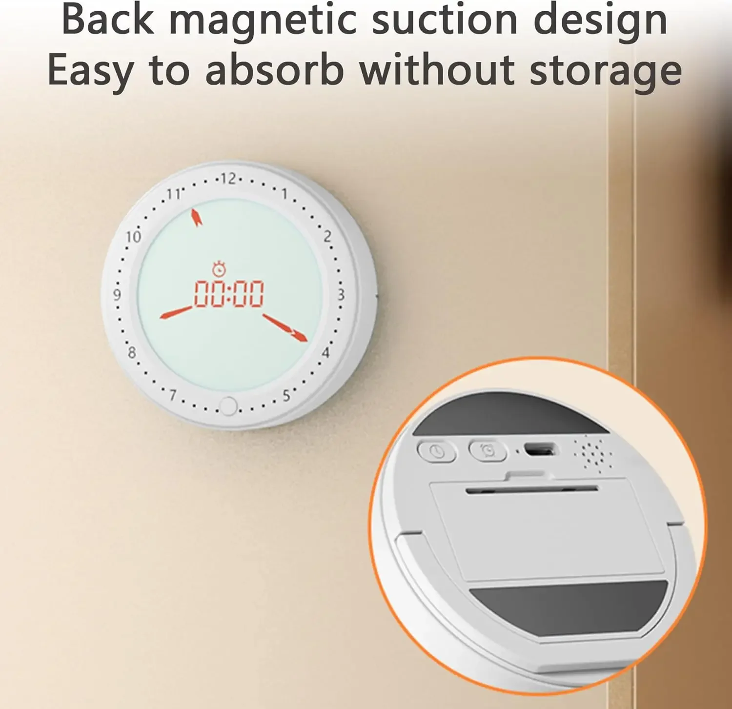 بومودورو مؤقت بصري رقمي، 60 دقيقة 2 ساعة منبه دراسة المطبخ دش لطيف الموقت الخلفي المغناطيسي مدير الوقت الأدوات الذكية