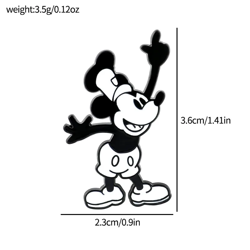 

Новый металлический значок-пин из эмали с Микки Маусом (первое поколение, пароход «Вилли») для одежды и рюкзаков
