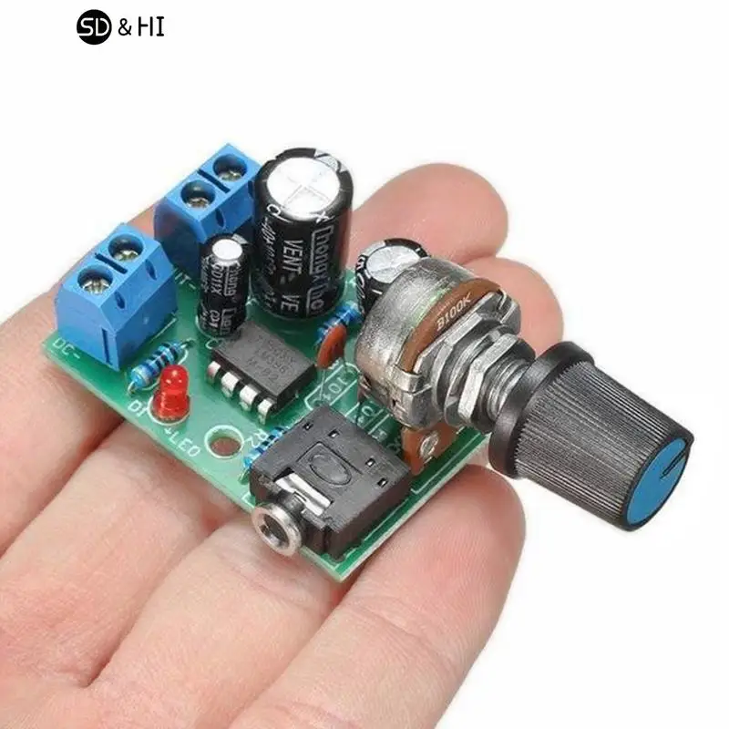 1pc LM386 10W Audio Amplifier Board Mono 3.5mm DC 3-12V Volume Control