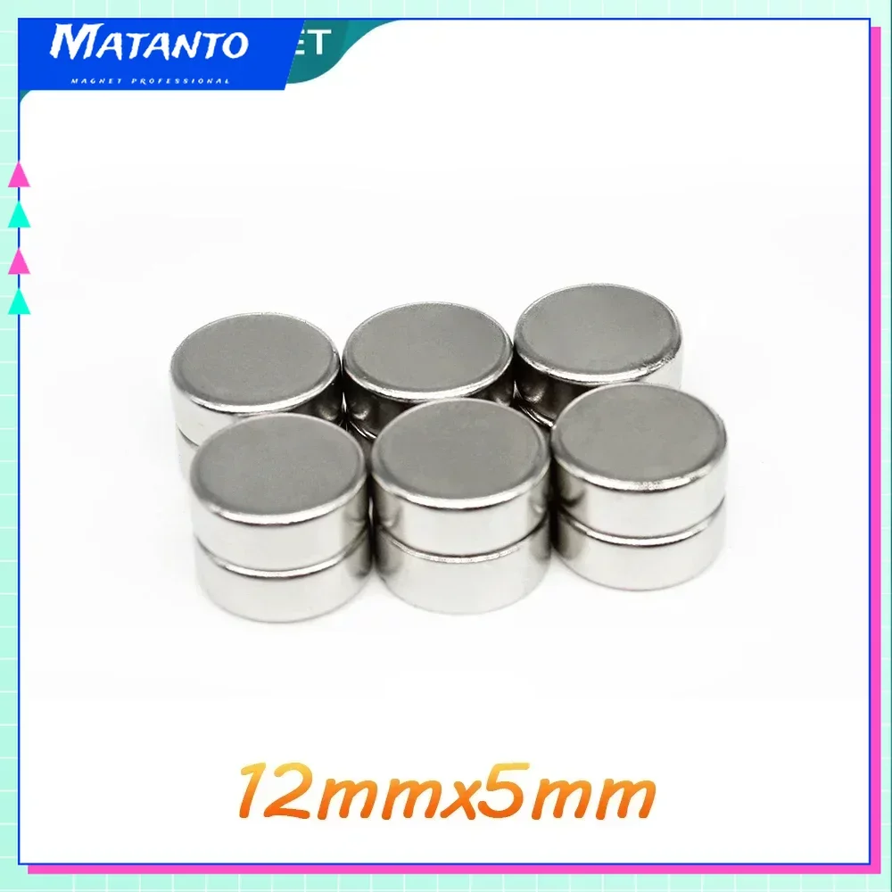 

12x5 Powerful Strong Magnetic Magnets Disc 12mmx5mm Neodymium Permanent Magnet 12x5mm Round Search Magnet 12x5