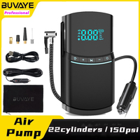 BUVAYE Car Inflator Tire Pump Portable Car Air Compressor Motorcycle Bicycle Boat Tire Inflator Digital Automatic Inflation