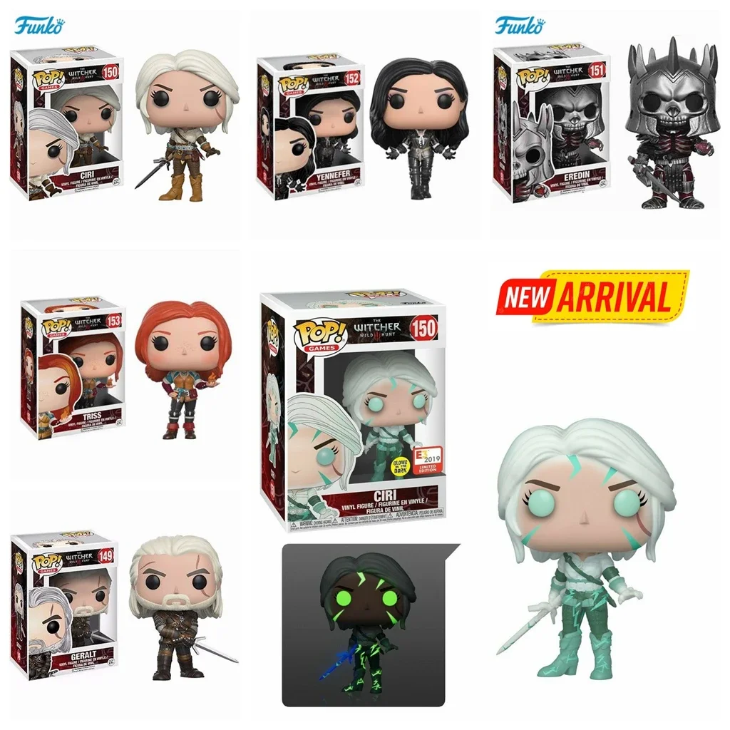 Funko Pop The Witchers Glows CIRI 150# #1192 GERALT 149# EREDIN 151# YENNEFER 152#  Figure Collection Model Toys for Children