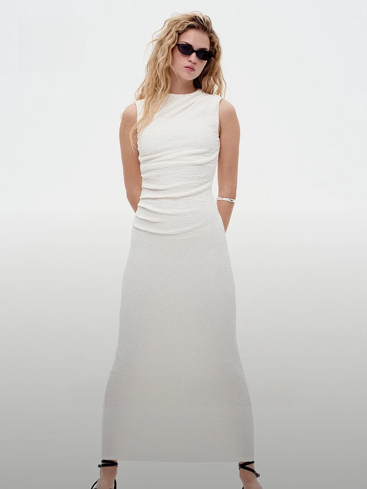 Abito da Sera Midi Plissettato H&M da Donna, Vestito Aderente per Danza, Feste, Appuntamenti e Serate Eleganti