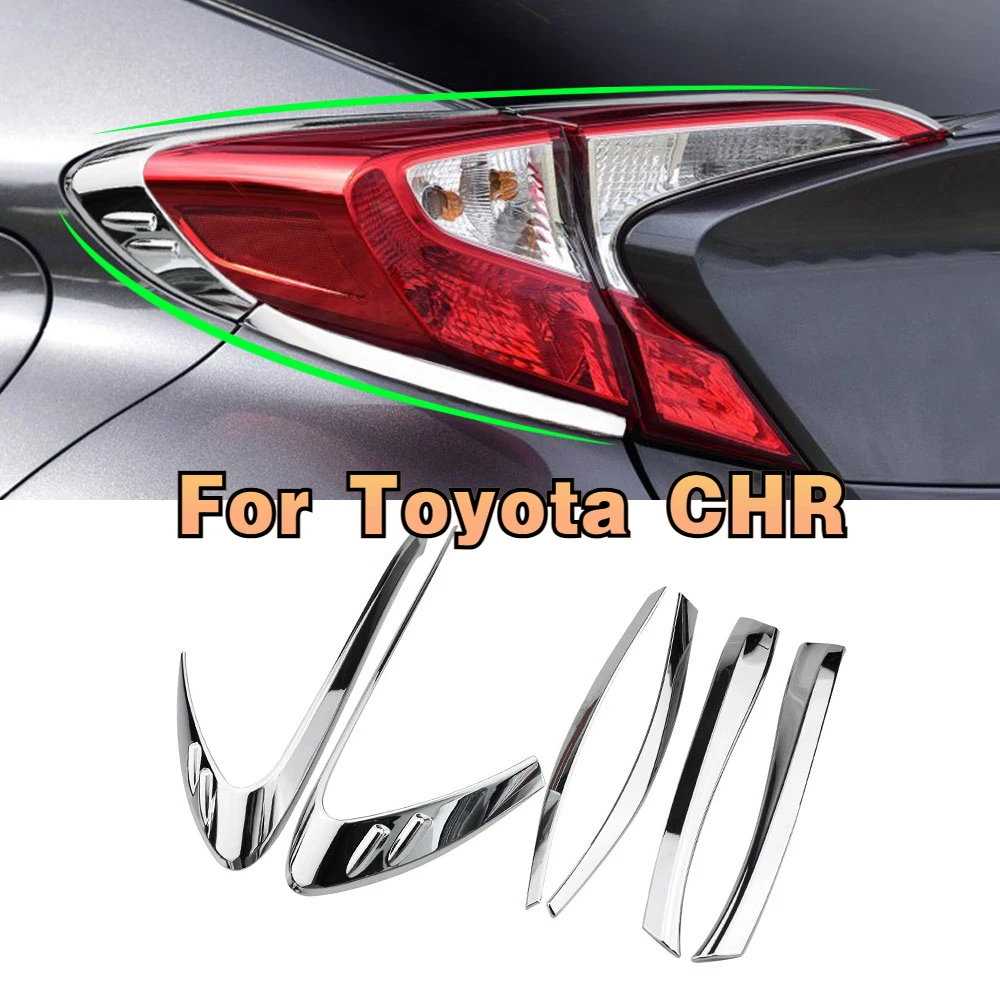

ABS Chrome Car Rear Light Lamp Cover Protective Sticker Trim for Toyota C-HR CHR 2016 2017 2018 2019 2020 2021 Accessories