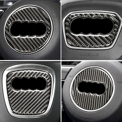 Car Steering Wheel Carbon Fiber Cover Adhesive Frame Accessories for Audi A1 A3 A4 A5 A6 A7 Q3 A6 C7 Q5 A8 Q7 B6