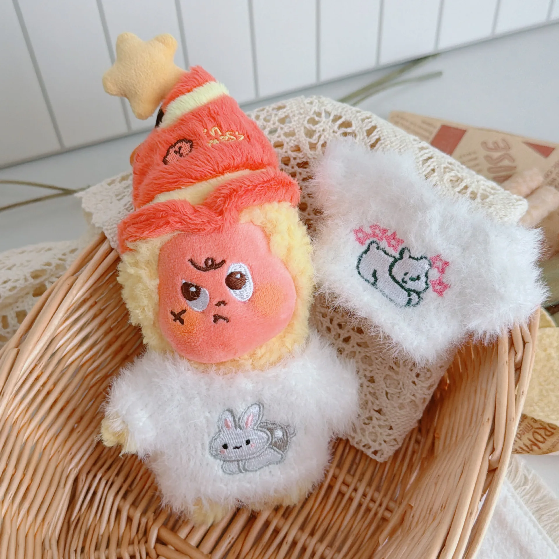 

Милый мини-свитер для куклы-идола в виде зайчика, подходит для плюшевых кукол 10-15 см, аксессуары для кукол, сменная одежда, игра, аниме, игровая периферия