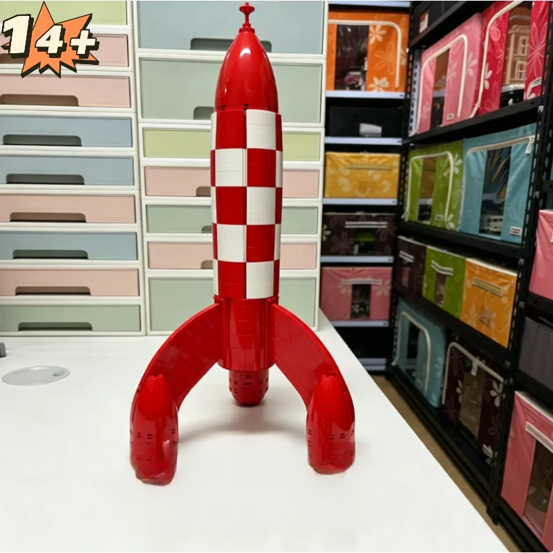1283pcs Moon Rocket Blocks Compatible Space Rocket Display Model Realistic Lunar Building Collectible Hobby Toy Gifts For Adult