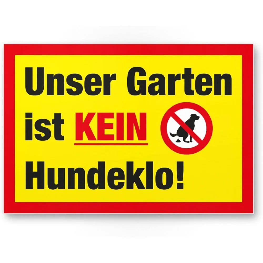 No Dog Poop Garden Sign – 2D Flat Wall Decoration Prohibition for Dog Pile & Toilet