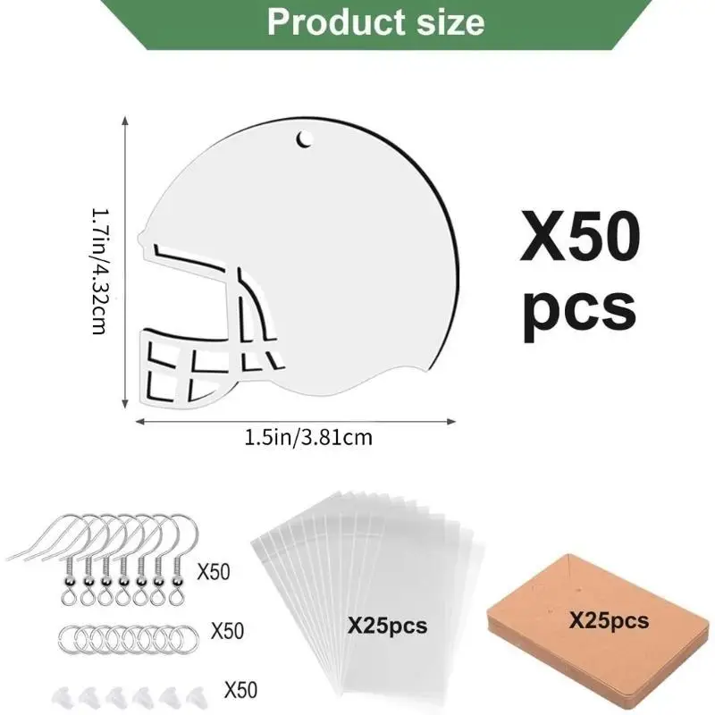 A52E 50 PCS arics arocrings خوذات فريدة/كرة قدم الفراغات الفراغات الأذن