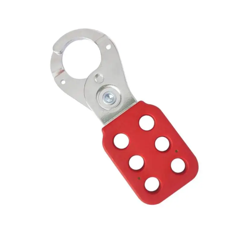 Six Holes Safety Lockout Hasp Metal Clamp Scissor Action 25mm Dia Jaw For Industrial Site Electrical Safety Lockout Work