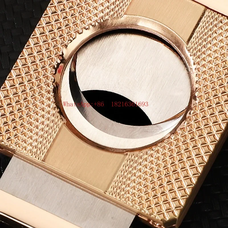 4152Store Double Blades Gold Cutter Cigar Knife Pocket Classic Steel Scissors Cigar Guillotine Cigar Accessories
