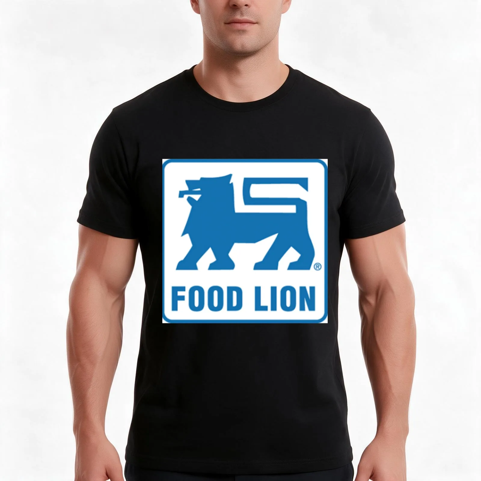 FOOD LION GROCERY STORE Essential . T-Shirt, Summer Casual Cotton Tee, Oversized Streetwear Tops, Vintage Graphic Print