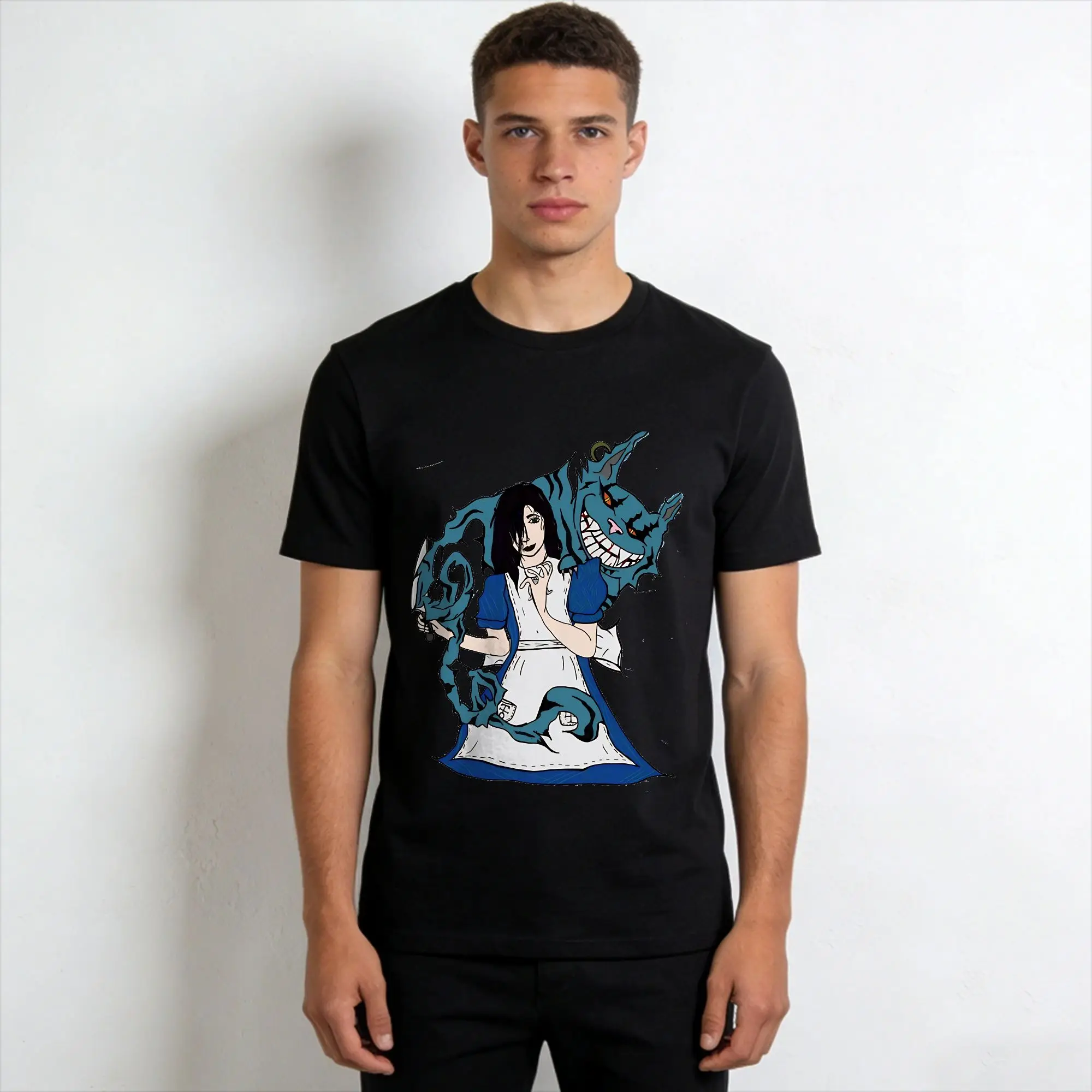 Alice Madness Returns Men's T Shirt  Amazing Tee Shirt Short Sleeve O Neck T-Shirts 100% Cotton Summer Clothing