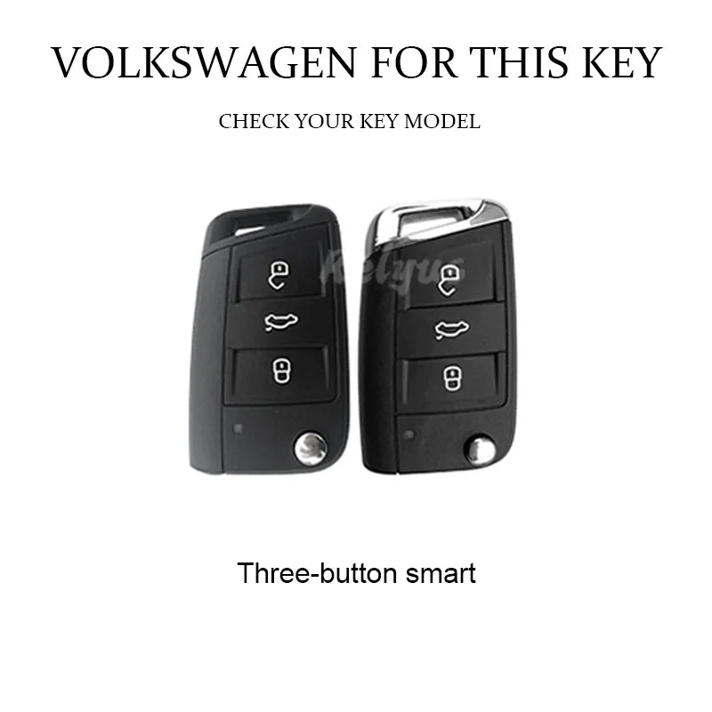 Leather Car Flip Key Case Cover Shell for VW Volkswagen Golf 7 MK7 Tiguan MK2 For Seat Ateca Leon FR Ibiza Skoda Octavia Kodiaq