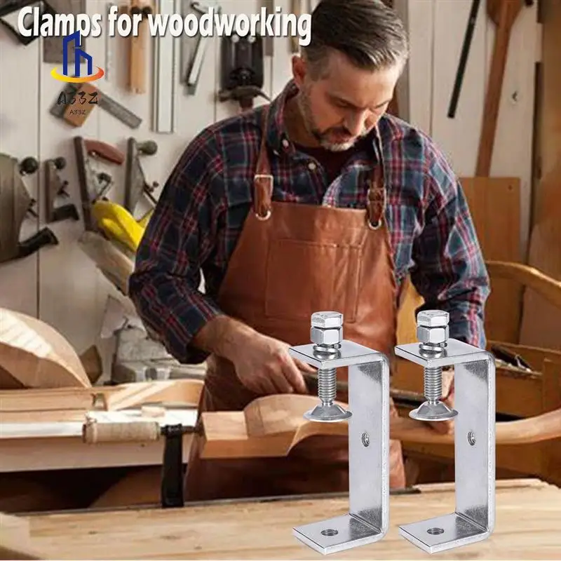 

A33Z-Clamp Heavy Duty Clamp Metal C Clamp Woodworking C-Clamp With Wide Jaw Opening (130MM),2PCS