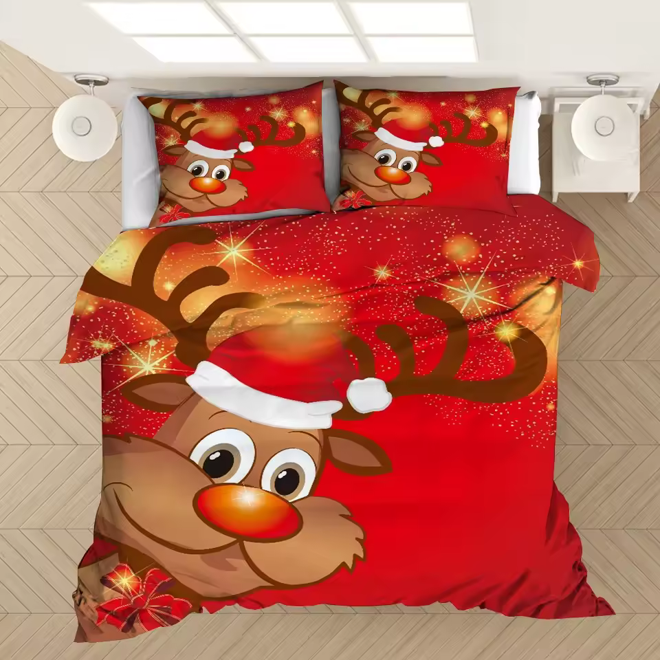 크리스마스 만화 이불 커버 예시