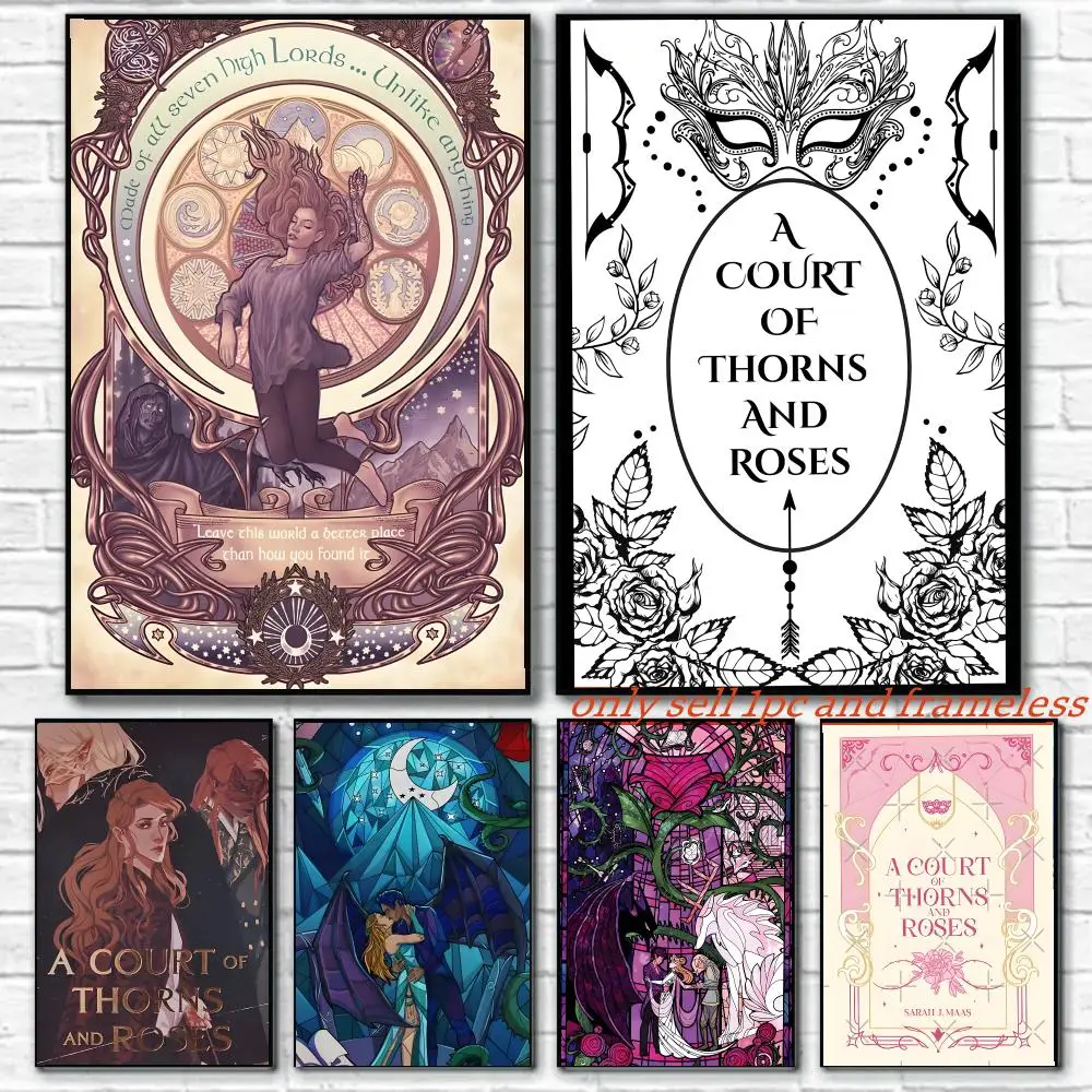 Novel A-A Court of Thorns and Roses 4 Poster HD Poster Wall Art interior Hallway Home Decoration Holiday Gifts