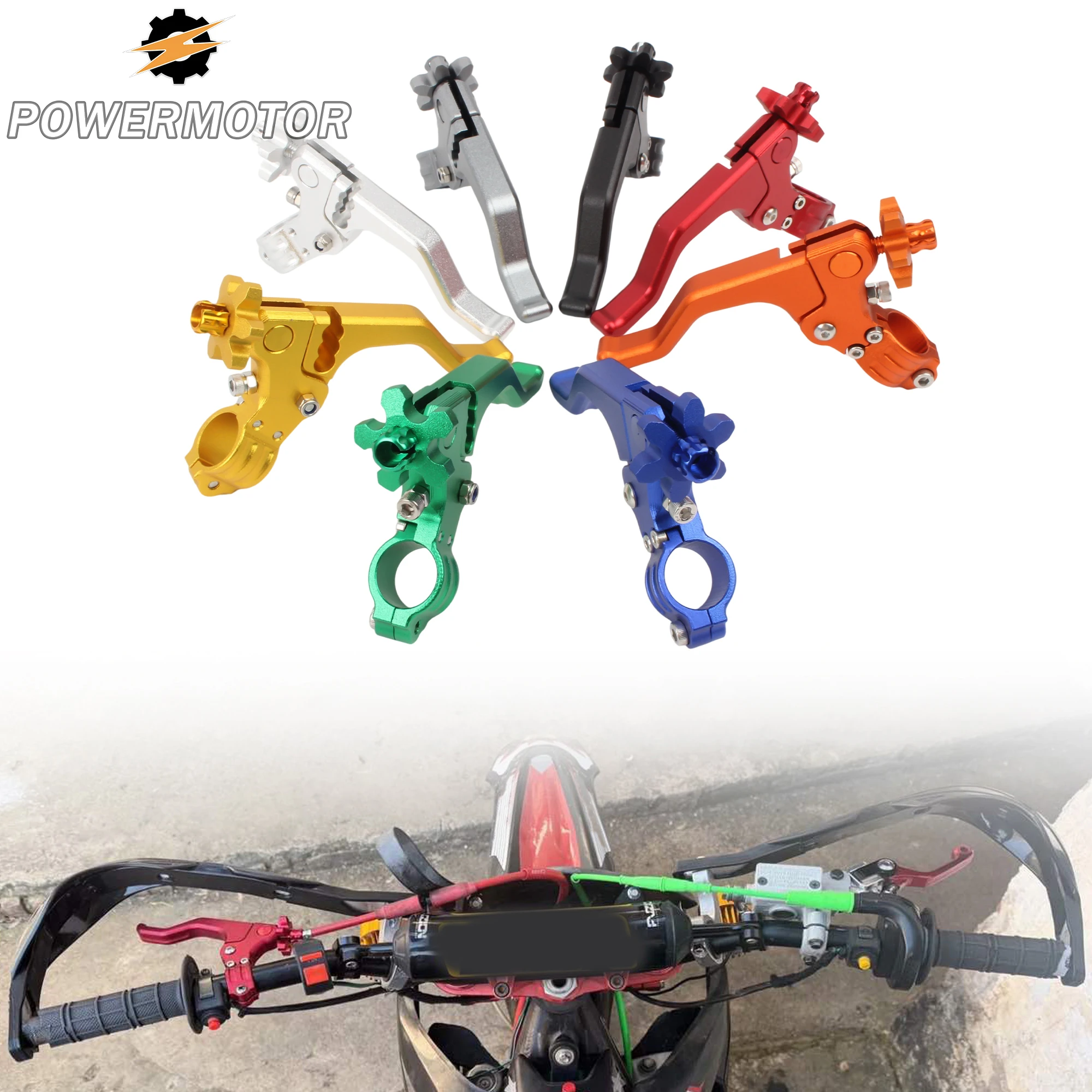 

Enduro 22MM Motorcycle Short Clutch Lever Handlebar CNC One Finger For KTM Honda KAYO Yamaha Kawasaki DirtBike Racing Modified