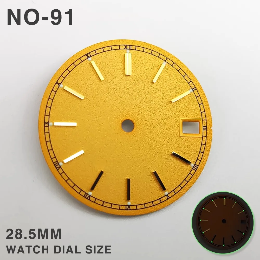 28.5MM CONVERSION PARTS The NH35 dial gold watch literally fits the NH36/4R movement