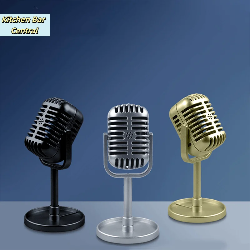 【1PC Classic Retro Dynamic Vocal Microphone Vintage Style Mic Universal Stand Model】