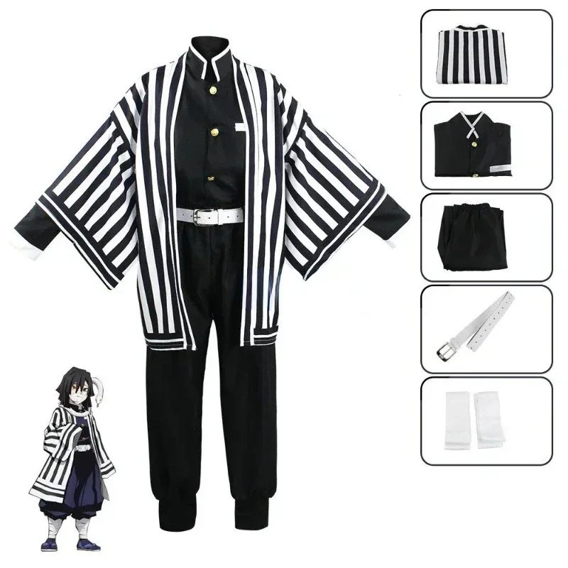 2025 halloweenAnime Kimetsu No Yaiba Iguro Obanai Kimono uniforme Anime Pruik Cosplay Kostuum Halloween Feest