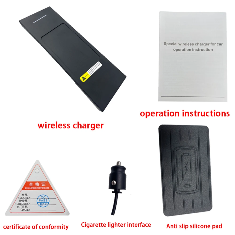ZhuCamX Car Wireless Mobile Phone Charger Center Console Storage QI 18W iPhone fast charge for Audi Q5 SQ5 8R 2009–2017 view 6