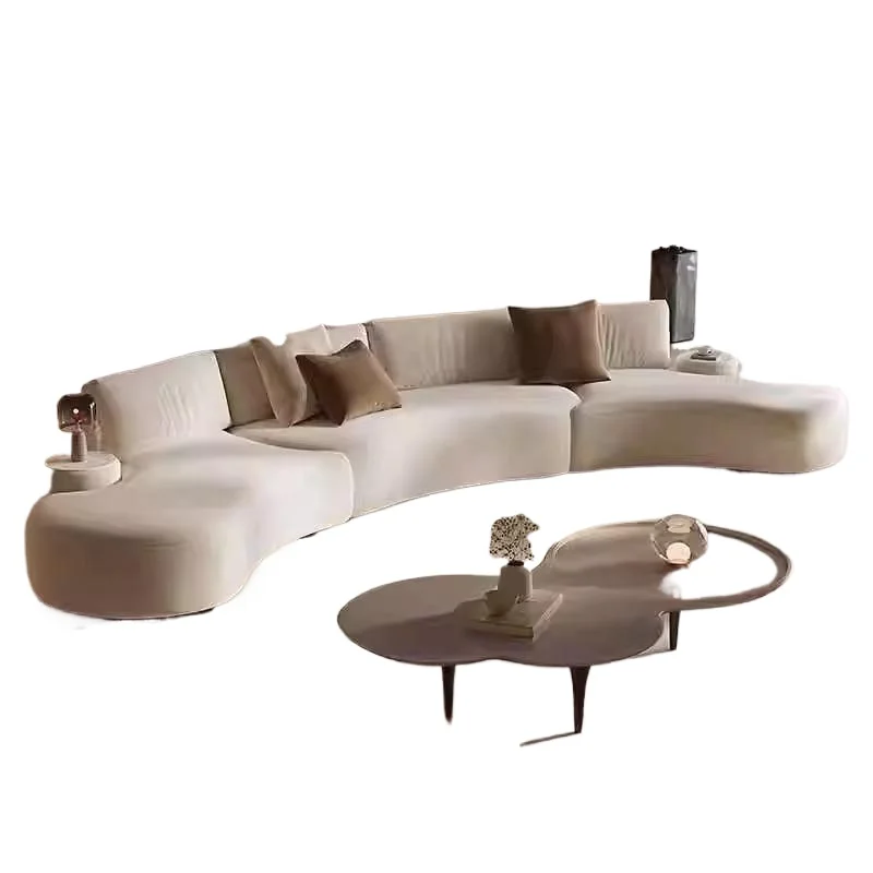 

Итальянский минималистичный изогнутый тканевый диван специальной формы, вилла, клуба, маленькая квартира, гостиная, простой дом