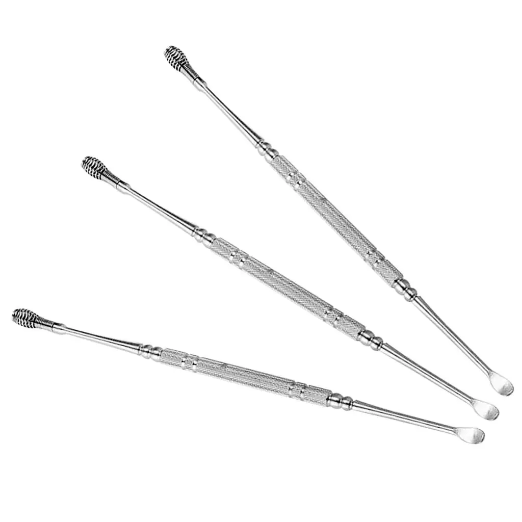 Outils de retrait de cérumen en acier inoxydable, pic d'oreille, vecl'oreille, 3, 4 paquets, 3 pièces