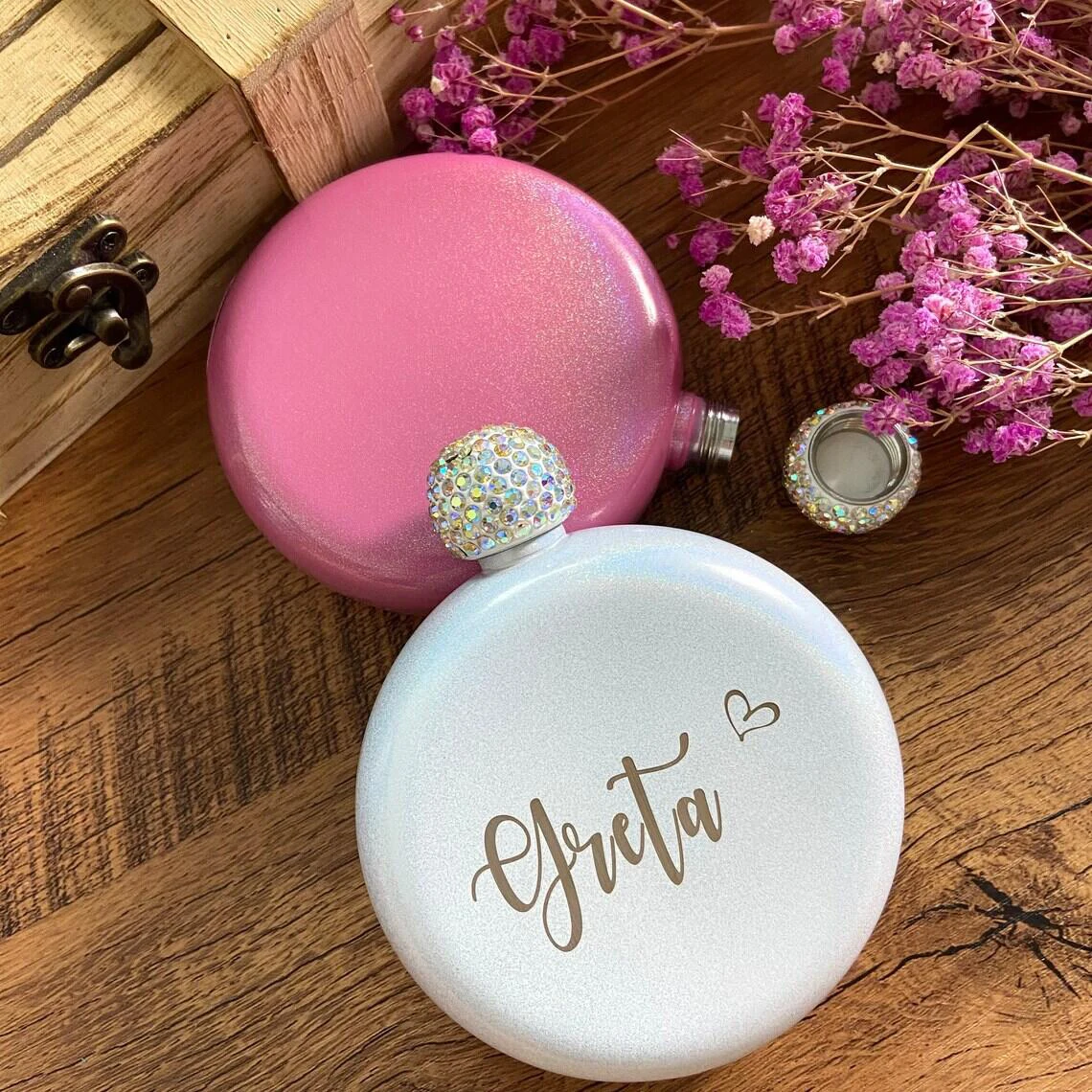 

Personalized Hip Flask Set 5oz Stainless Steel Flask Wedding Party Favors Bride Bridesmaid Gifts Mother's Day Gifts Custom Logo