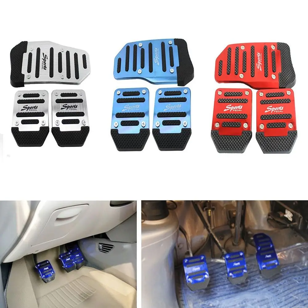 Universal Sport rutsch feste Auto Pedal manuelle Serie Kit Bremsbelag Abdeckung 3 teile/satz