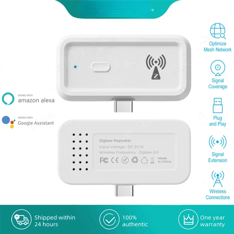 

Удлинитель ZigBee Type C, автоматизация умного дома, совместимый с приложением Smart Life