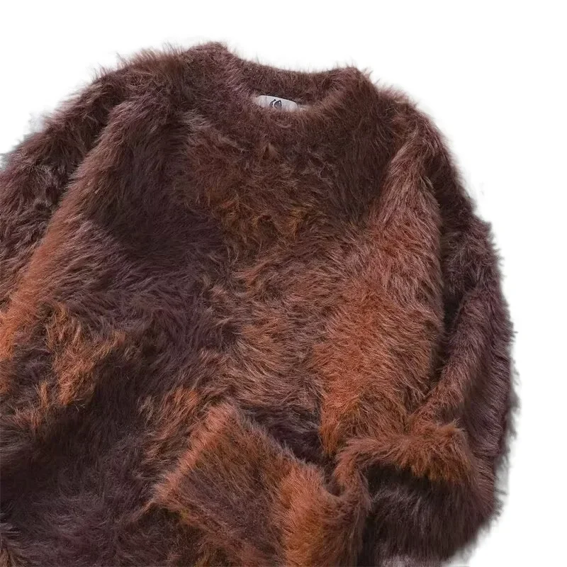 لينة الكشمير الرجال محبوك سترة الخريف الشتاء كسول نمط ملابس داخلية قاعدة طبقة المنك المخملية زوجين ملابس خارجية معطف