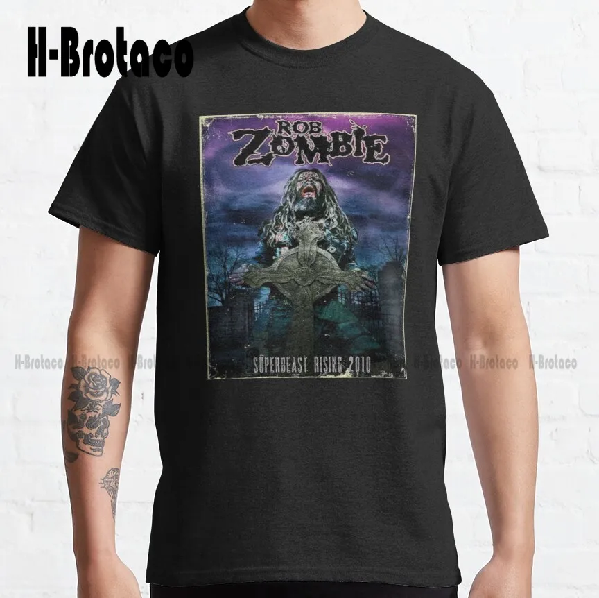 Rob Zombie Band Top And Musical Classic T-Shirt Womens Hawaiian Shirt Cotton Outdoor Simple Vintag Casual Tee Shirts Xs-5Xl New