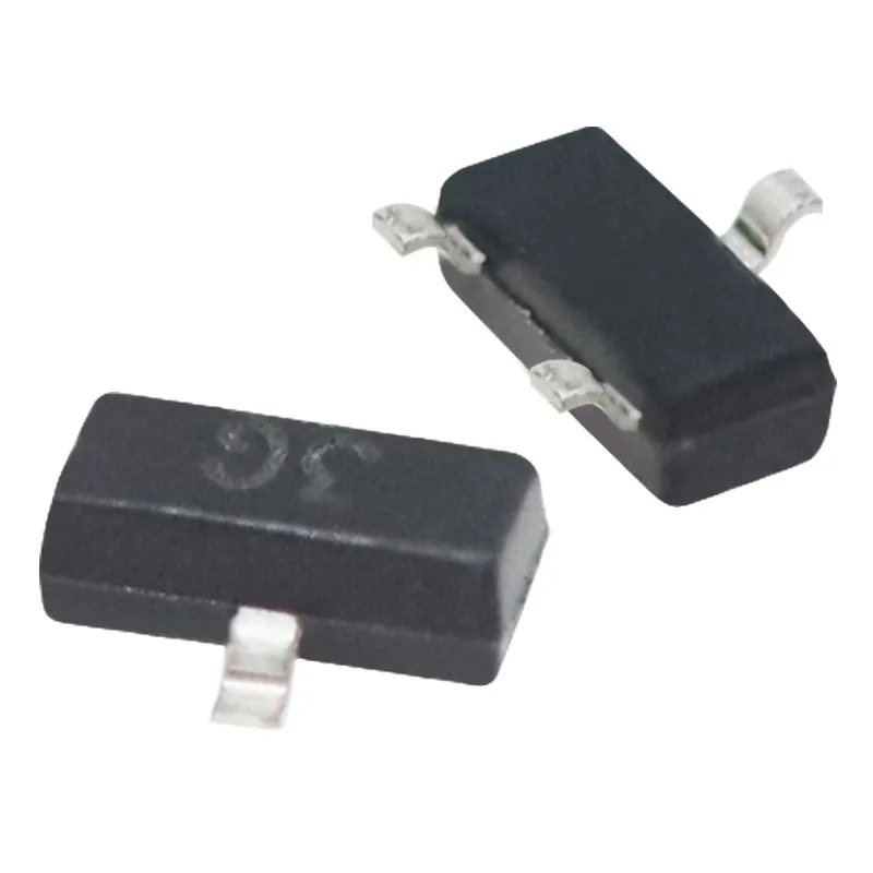 10 pcs Small Signal PNP Transistor BC857C SOT-23, 3 pins, for signal amplification, sensor circuit, low power switching and elec