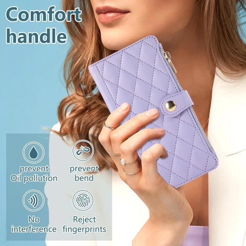 Crossbody-Brieftaschenhülle für Samsung Galaxy S25 Edge S26 S24 S23 FE S22 S21 S20 Plus Note Ultra A57 A37 A17 A07 A56 A36 A26 A16 A06 – Detail 3