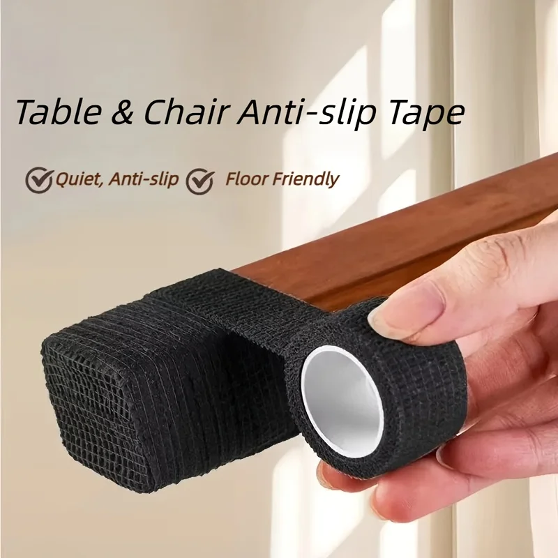 Furniture Anti-Slip Silent Pads, Thickened Self-Adhesive Anti-Slip Tape, 4m X 3 Rolls, Anti-Slip Protection for Table and Legs