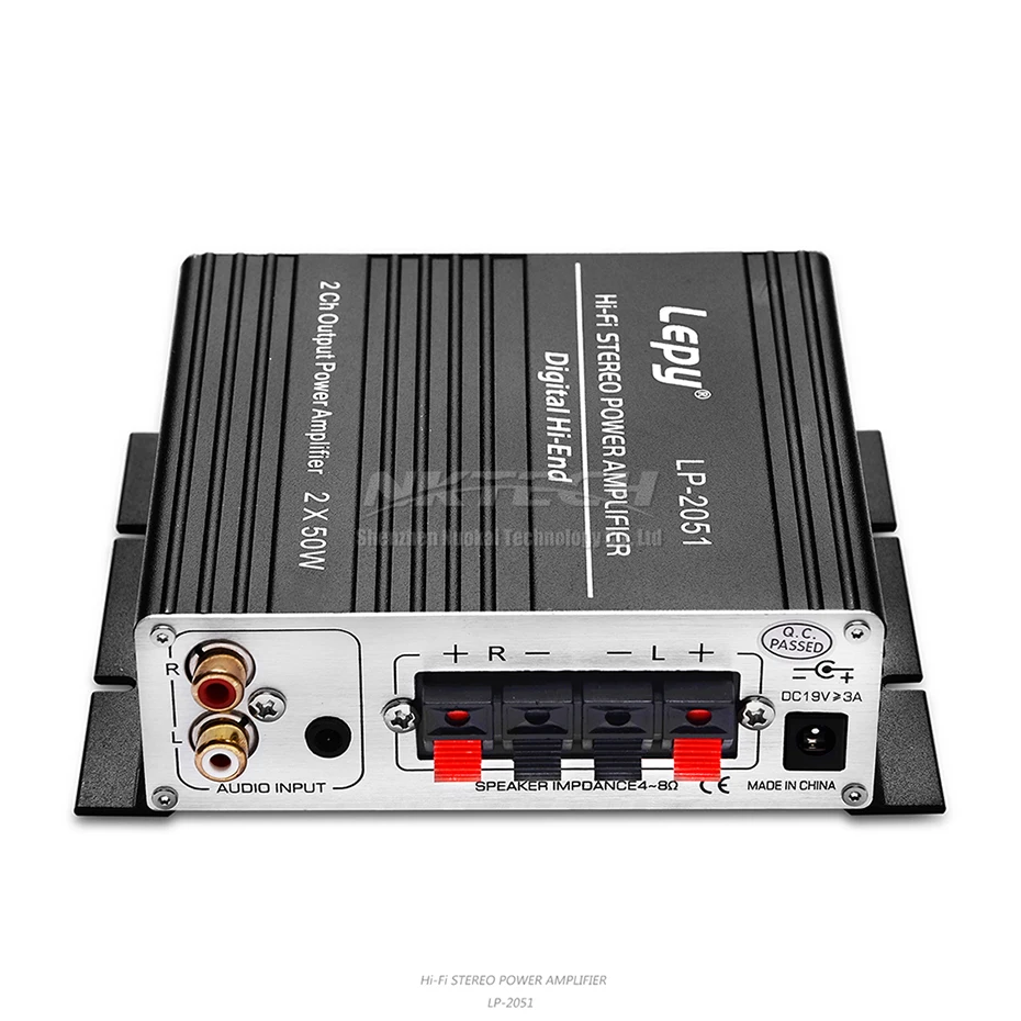 LP-2051 Lepy Hi-Fi Stereo Amplificatore di Potenza Digitale Lettore Hi-End BASS Classe-T 2CH Tri- percorso 2x50 W RMS Audio Auto A Casa MP3 AMP FAI