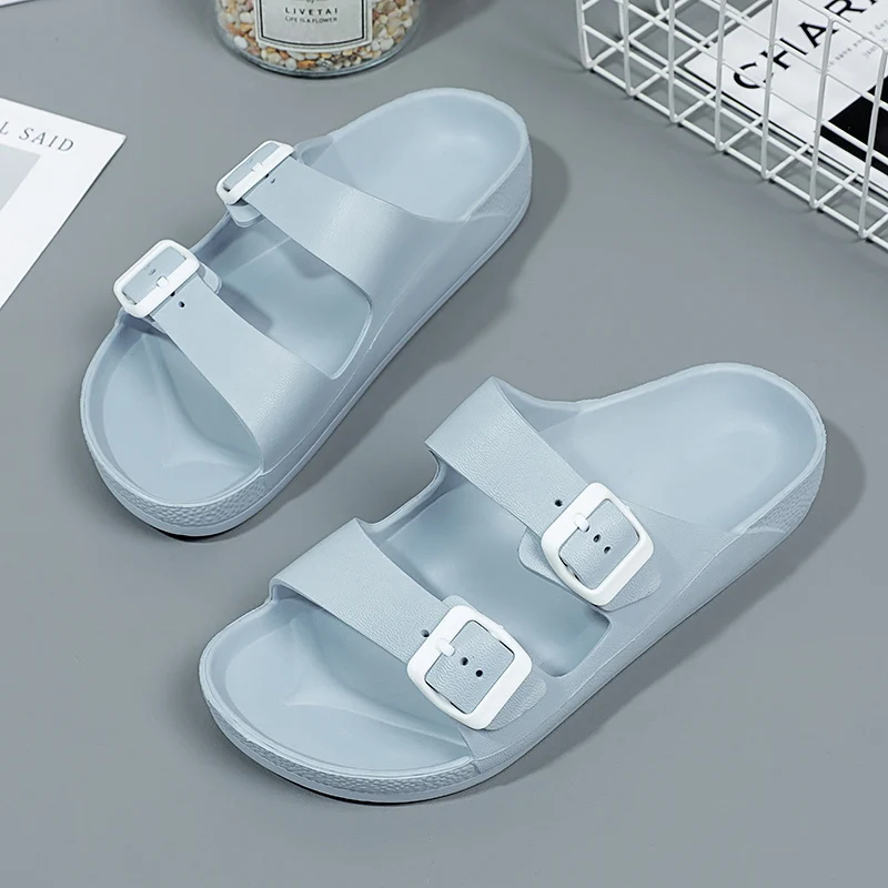 New Sandals Mute Shoes Slope Thick Platform Comfortable Buckle Fashion Women Shoes Beach Travel Slides Shoes Female 2023